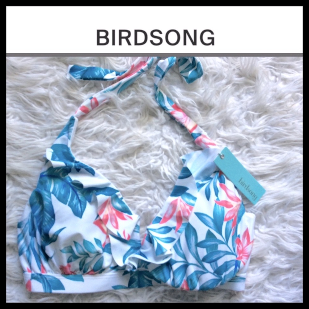 NWT Birdsong Bra-Size Ruffle Bikini Top - Picture 6 of 11